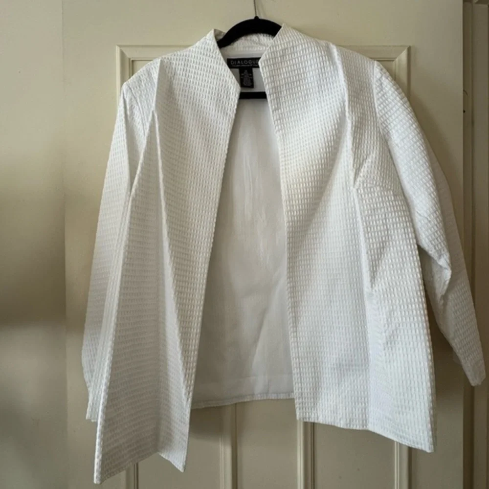 Dialogue Classic White Women's Jacket Size 1x - Picture 1 of 3